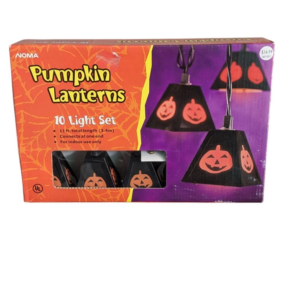 Noma Halloween Pumpkin Lanterns String Light Set